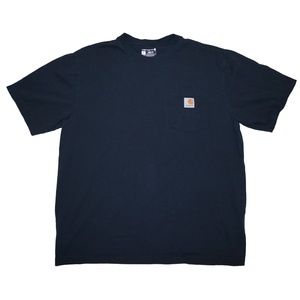 Carhartt Shirt Mens Pocket Tee Navy Blue Large